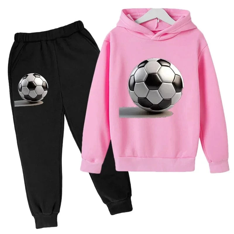 Pavoco Aktivbekleidung 4 / 160 Bequemer Sportanzug für Kinder langarm warm Baumwollmix Herbst Winter