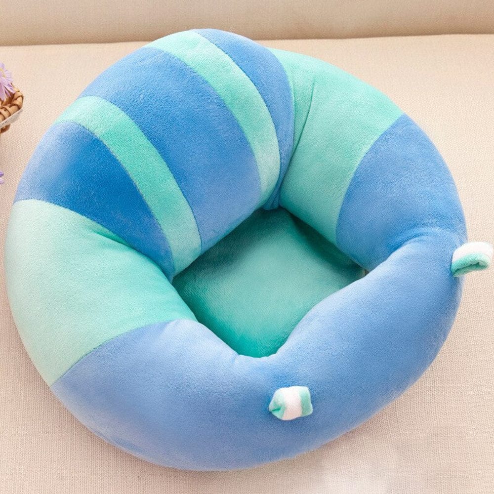 Pavoco Baby Möbel Blau Weiches Babysofa für Kinder 3-12 Monate 360° Unterstützung ungiftig plüschig