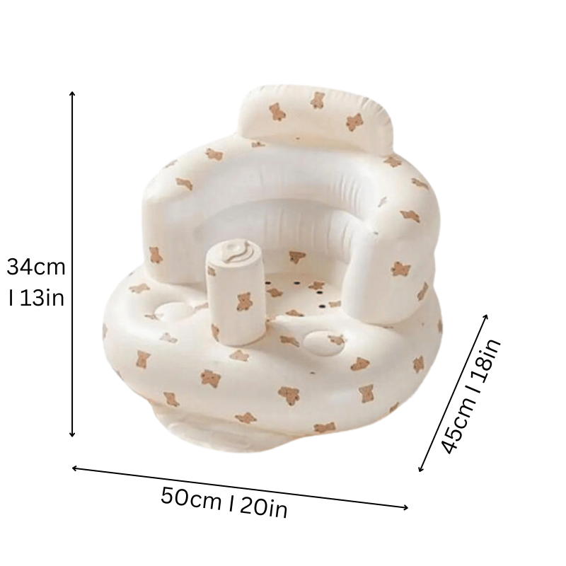 Pavoco Babyausstattung Default Bequemer Babysitz für Kinder 0-3 Jahre tragbar aufblasbar BPA-frei leicht