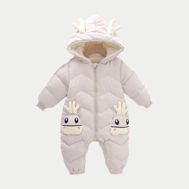 Pavoco Babykleidung Beige / 0-6 Kuscheliger Schneeanzug für Baby warm atmungsaktiv winterfest mit Reißverschluss