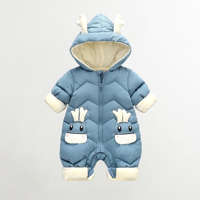 Pavoco Babykleidung Blau / 0-6 Kuscheliger Schneeanzug für Baby warm atmungsaktiv winterfest mit Reißverschluss