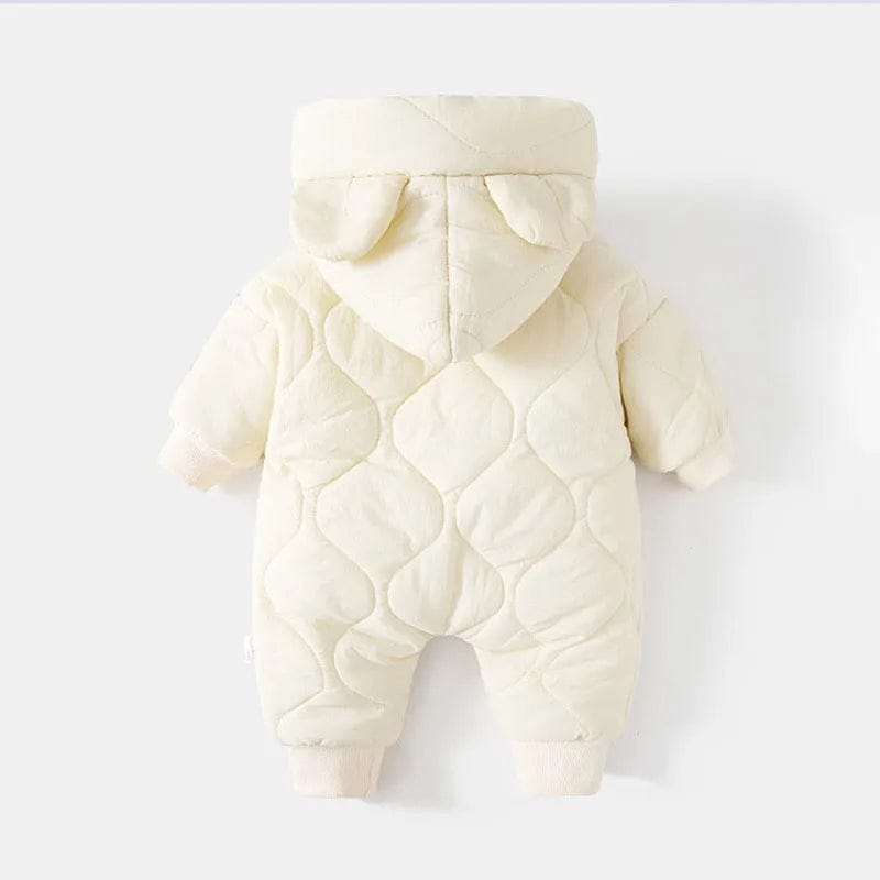 Pavoco Babykleidung Kuscheliger Babyoverall für Unisex dick gefüttert Winter mit Bärenmotiv