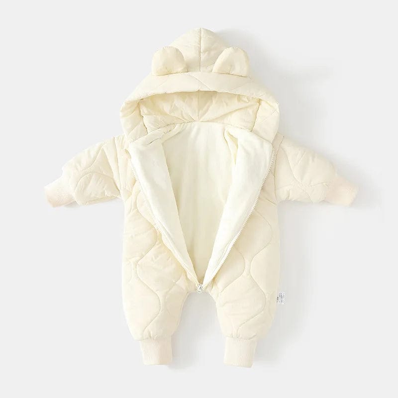 Pavoco Babykleidung Kuscheliger Babyoverall für Unisex dick gefüttert Winter mit Bärenmotiv