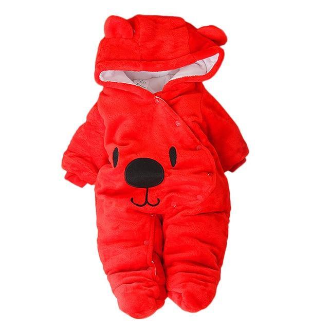 Pavoco Babykleidung Rot / 0-3M Kuscheliger Strampler für Neugeborene warm mit Fuß Winter Plüsch Baumwolle