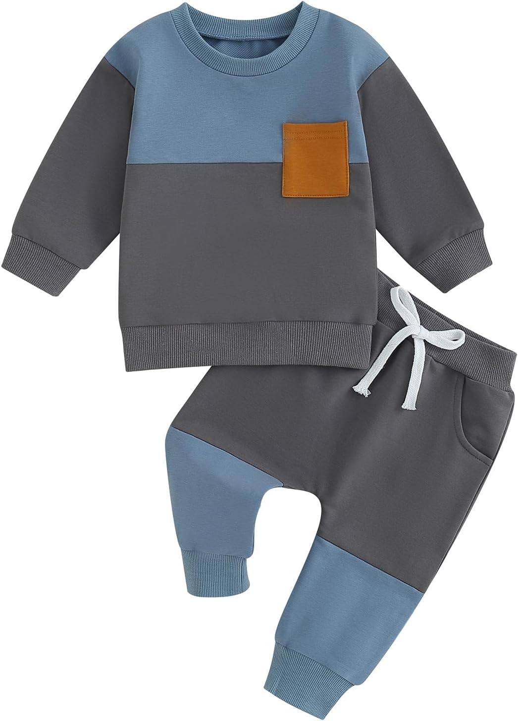 Pavoco Babykleidung Weiches Baby Jogger Set für Jungen Mädchen atmungsaktiv Herbst hochwertig Baumwolle