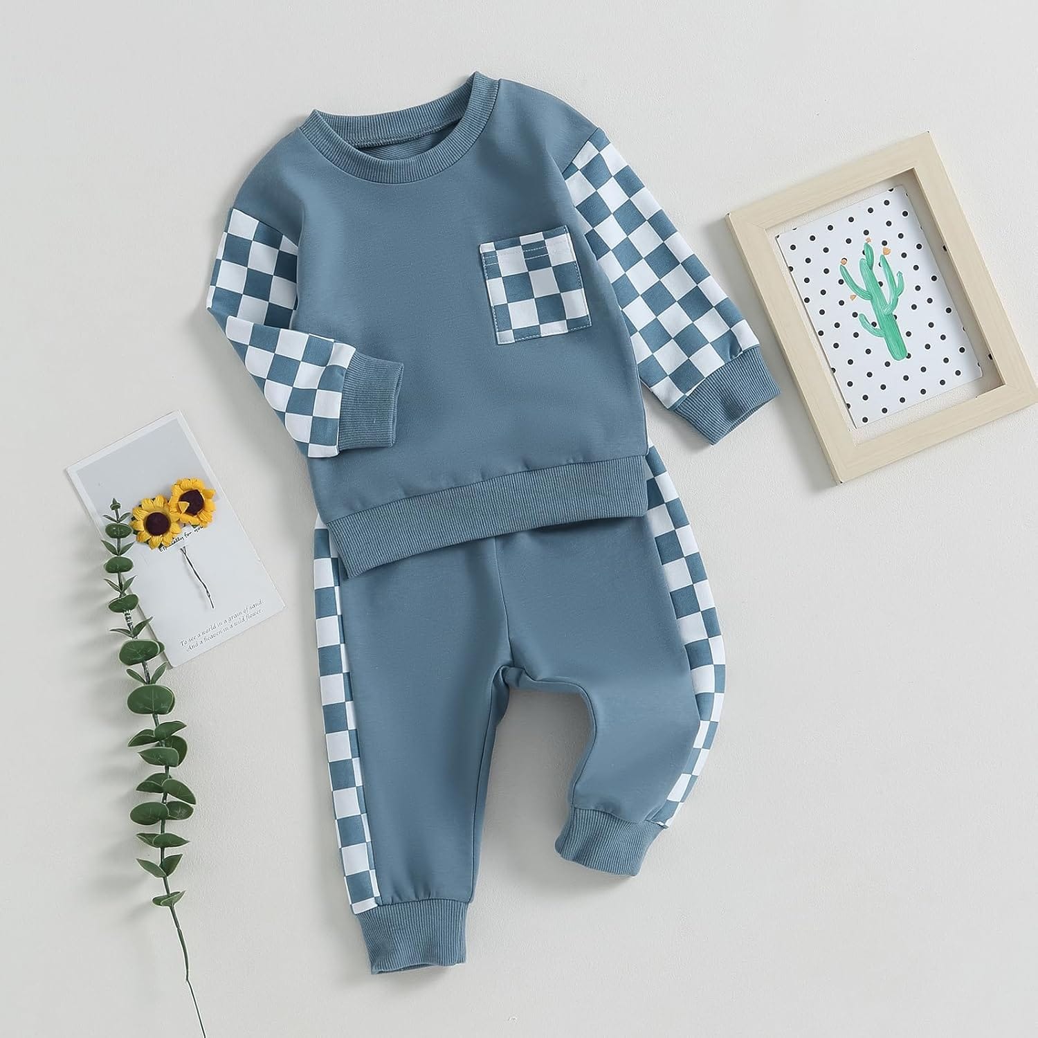 Pavoco Babykleidung Weiches Baby Jogger Set für Jungen Mädchen atmungsaktiv Herbst hochwertig Baumwolle