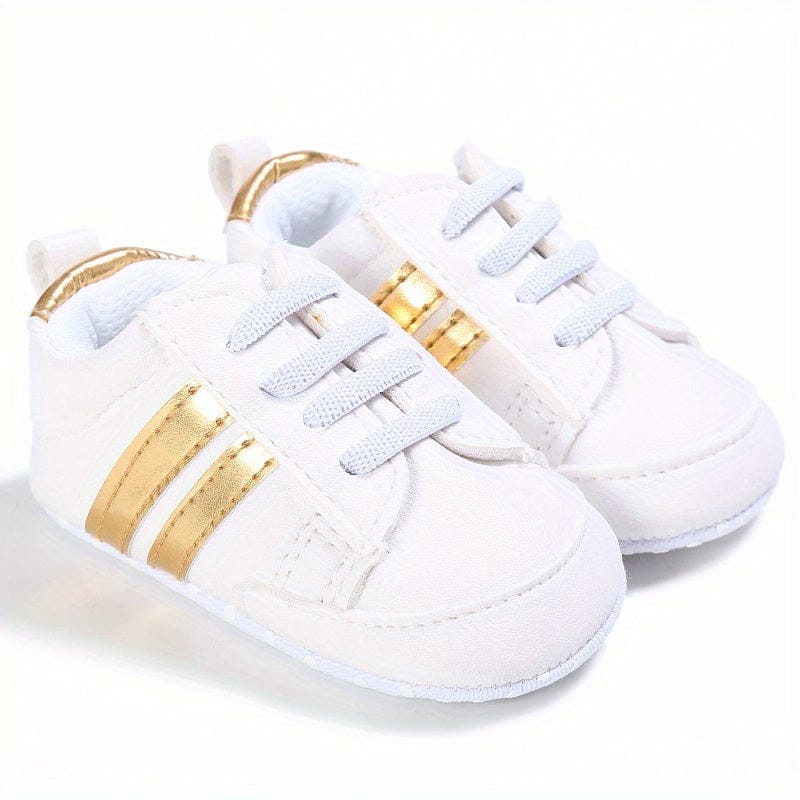 Pavoco Babyschuhe Gold / 3 Bequeme Babyschuhe Slip-On leicht flexibel rutschfest für erste Schritte