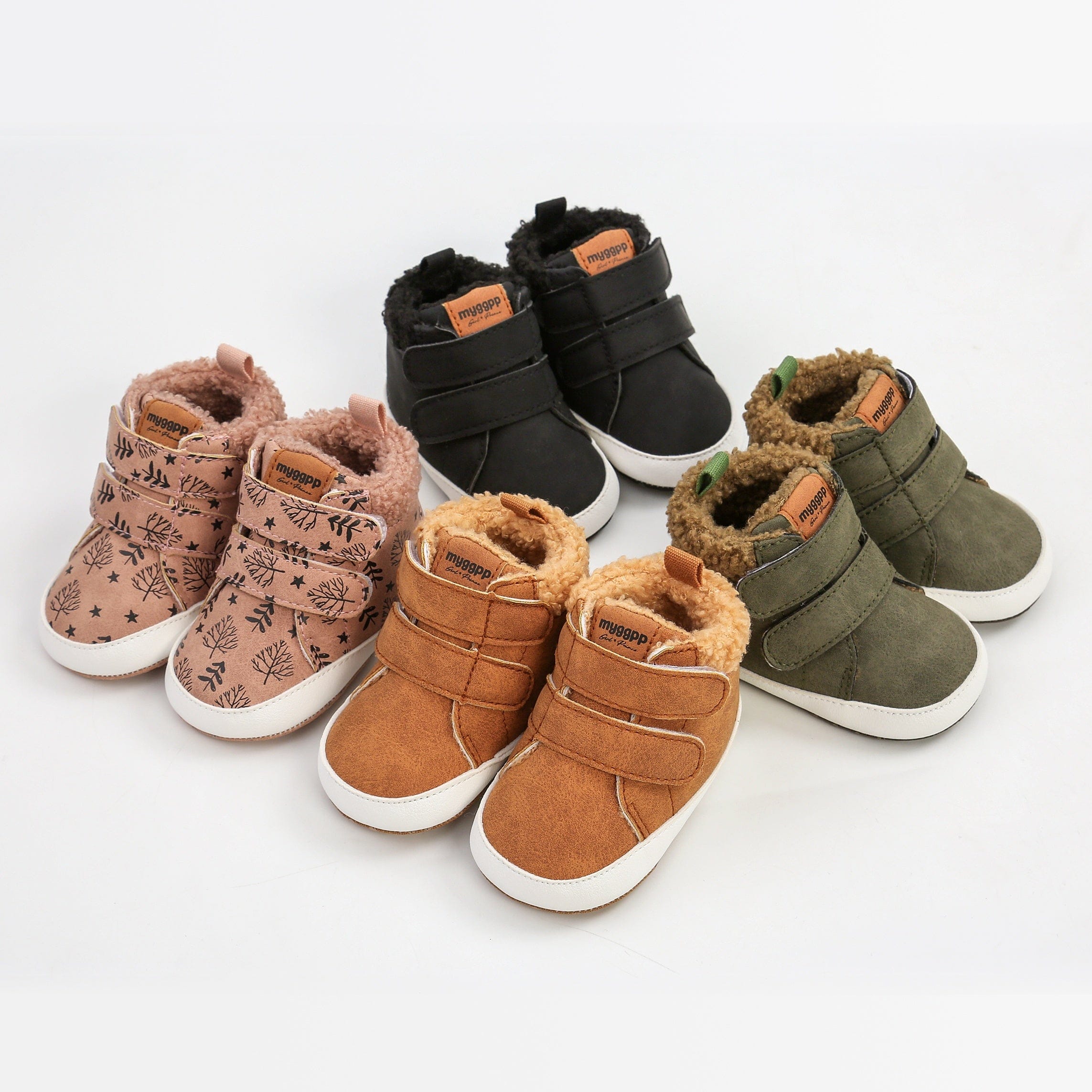 Pavoco Babyschuhe Kuschelige Babystiefel für Kinder warm Fleecefutter Winter mit Klettverschluss