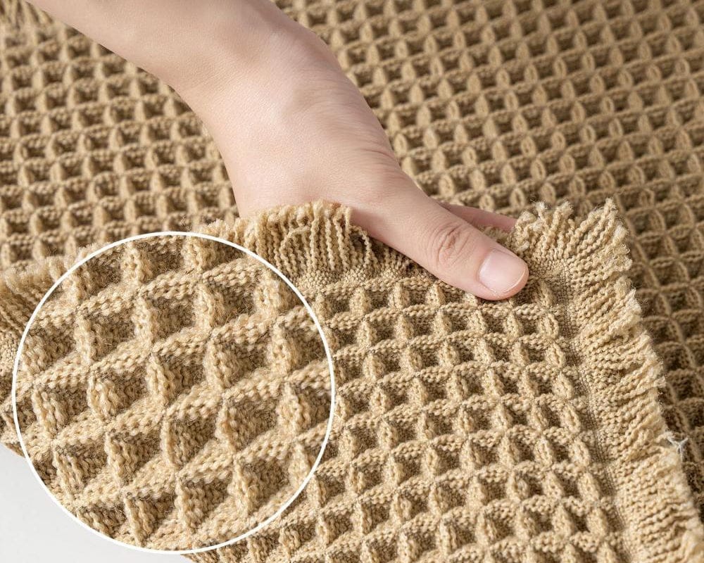 Pavoco Badematten Weiche Waffel-Badematte für Badezimmer extrem saugfähig maschinenwaschbar 100% Polyester
