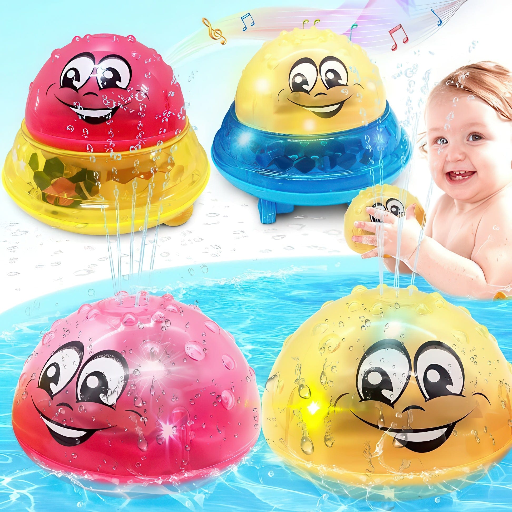 Pavoco Badespielzeug Spuckender Wal - Pink Ruby | interaktives Badespielzeug für Kinder bunt
