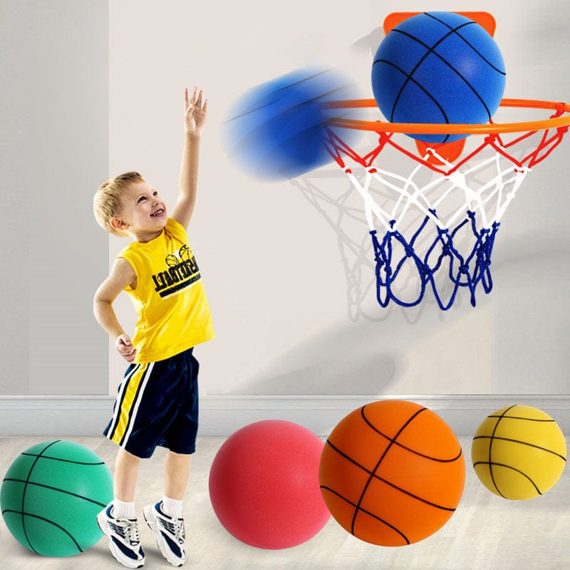 Pavoco Basketbälle Geräuschloser Basketball für Kinder weich PU-Schaum Indoor