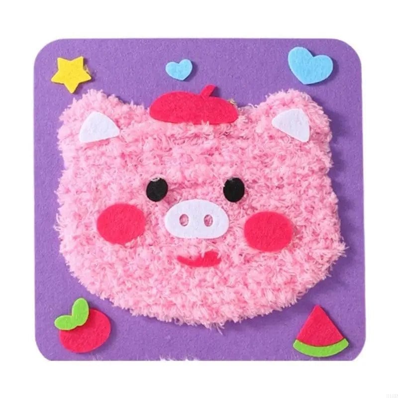 Pavoco Bastelbedarf & Werkzeuge Schweinchen Kreatives Bastelset für Kinder sicher lehrreich mit bunten Bastelsachen