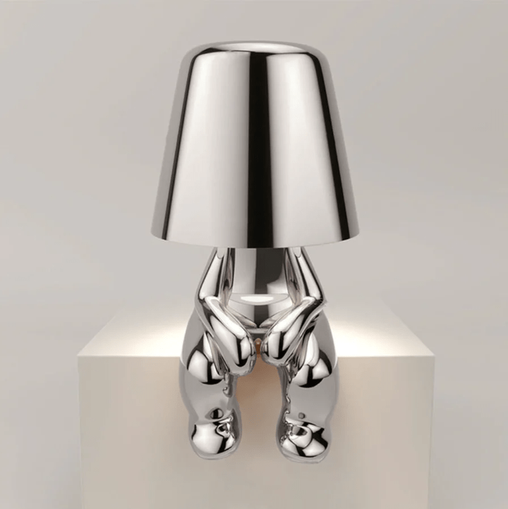 Pavoco Beleuchtung Silber / Sitzen Lumipose | dimmbare Tischlampe für Home modern