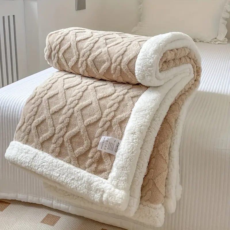 Pavoco Bettwäsche Beige / 100x150 cm Weiche Fleecedecke für Unisex warm vielseitig pflegeleicht kuschelig