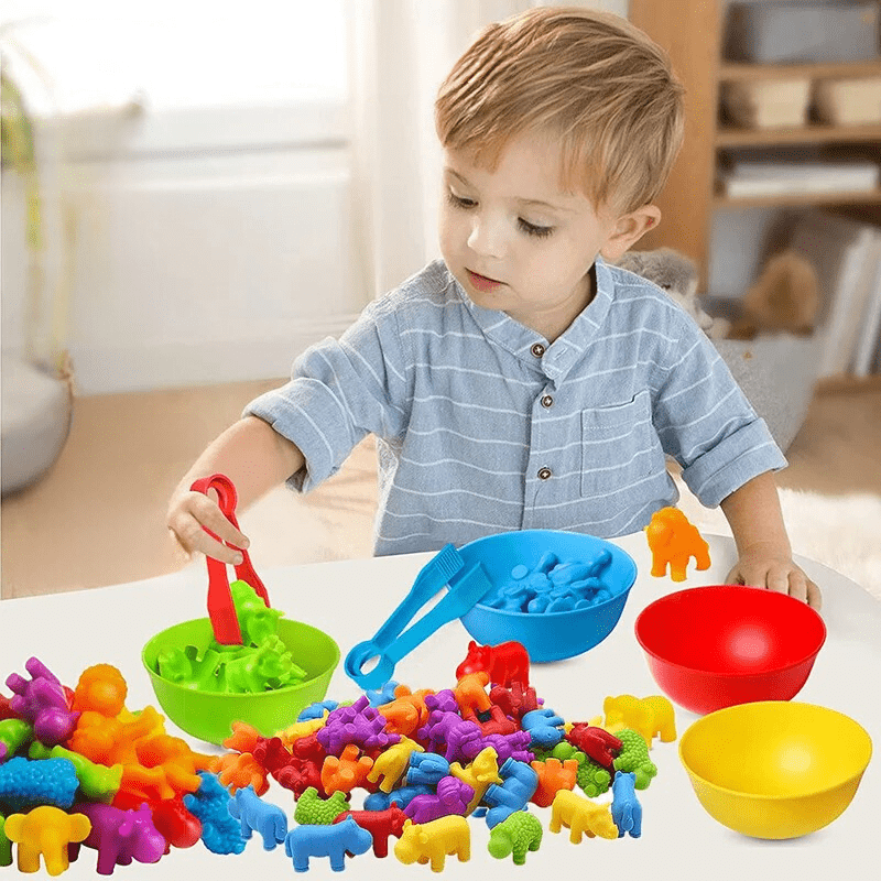 Pavoco Bildungsspiele Farbenfrohes Sortierspiel für Kinder ab 3 Jahren lehrreich sicher robust