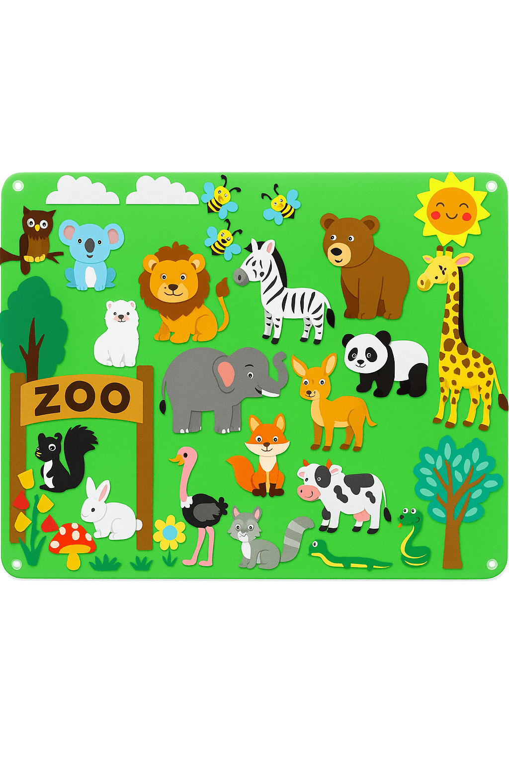 Pavoco Bildungsspielzeug Hof | interaktive Filzmatte für Kinder kreativ