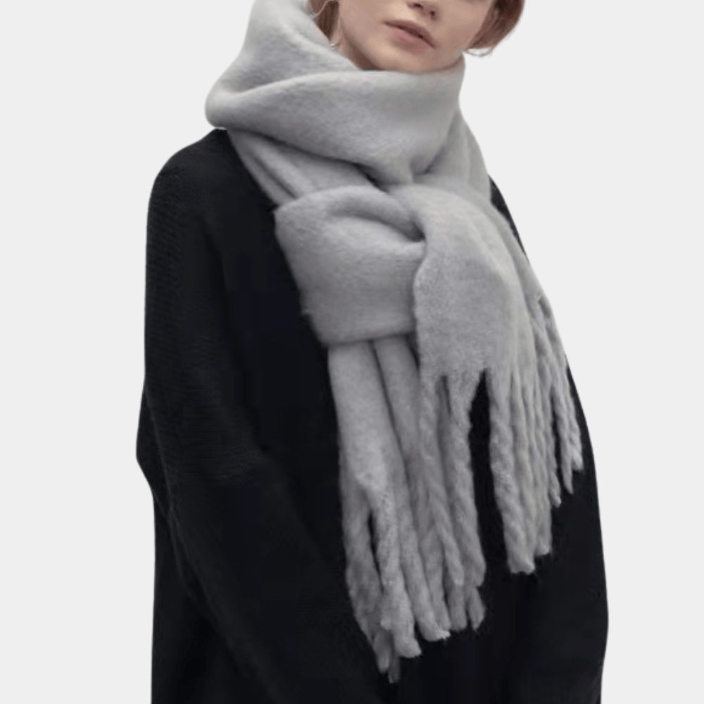 Pavoco Damen-Schals Grau Eleganter Damenschal für Damen weich Polyester vielseitig Winter
