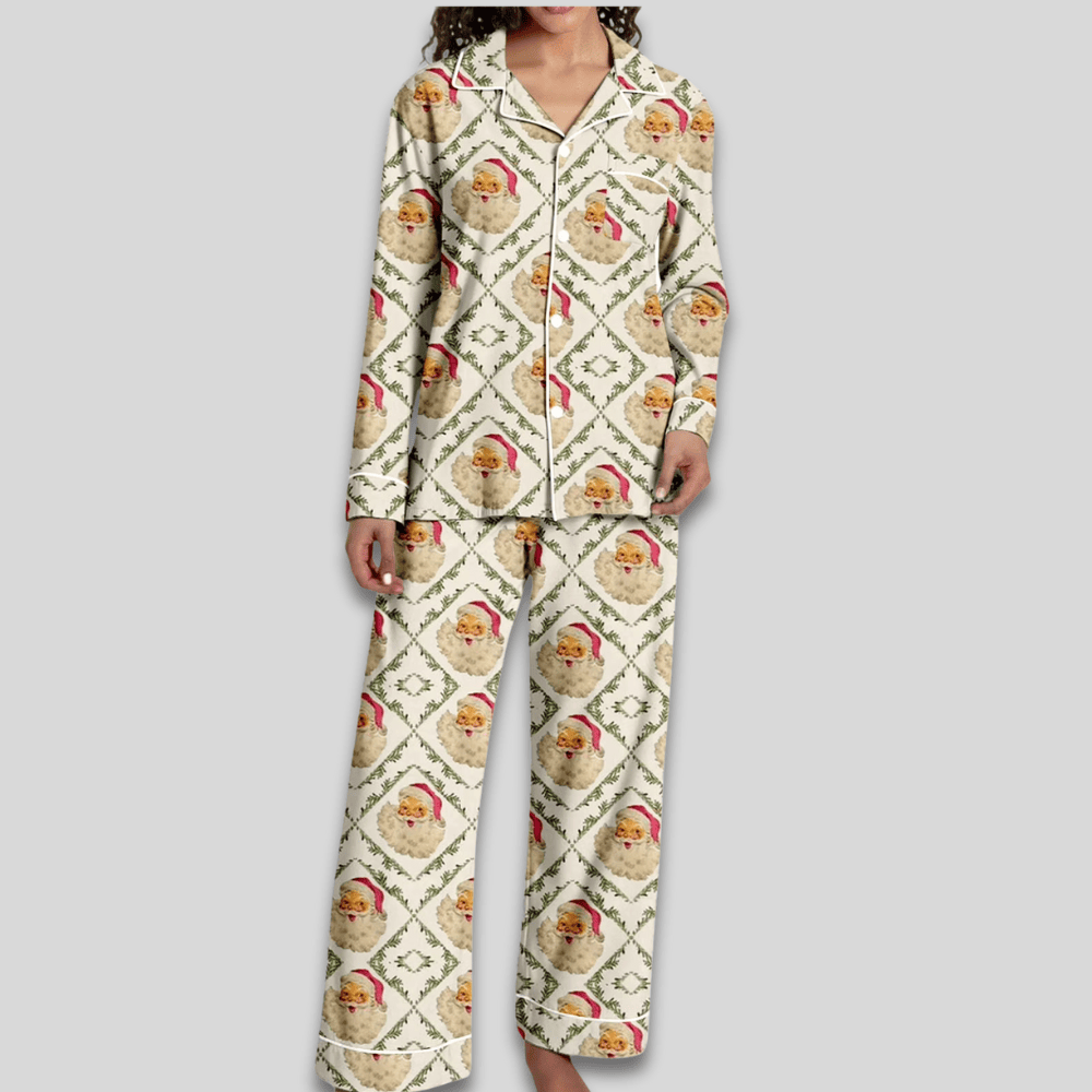 Pavoco Damen Schlafanzüge s / S Weiches Pyjama Set für Damen zweiteilig festlich gemütlich Winter