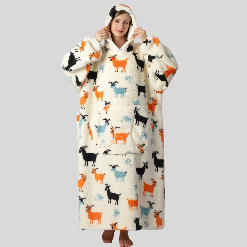 Pavoco Damen Sweatshirts Antilope Kuscheliges Oversize Sweatshirt für Damen warm mit Kapuze Winter