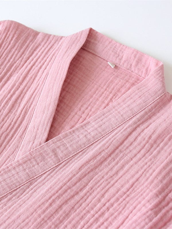 Pavoco Damenpyjamas Lässiges Pyjama Set für Damen warm Wickeldesign Winter bequem