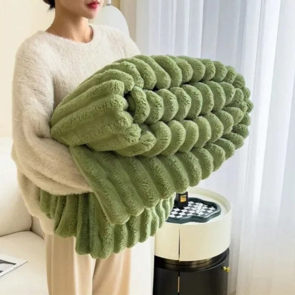 Pavoco Decken & Überwürfe 150x200cm / Matchagrün Himmlische Kuscheldecke für Unisex ganzjährig atmungsaktiv Fleece vielseitig