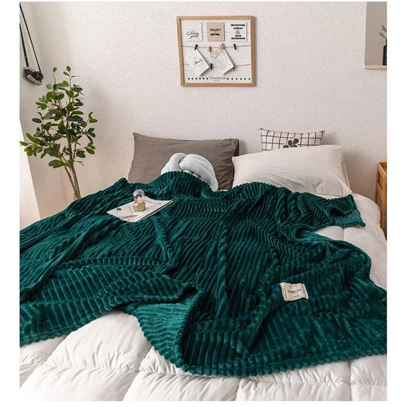 Pavoco Decken & Überwürfe Dicke Flanell-Decke für Unisex warm und gemütlich Herbst