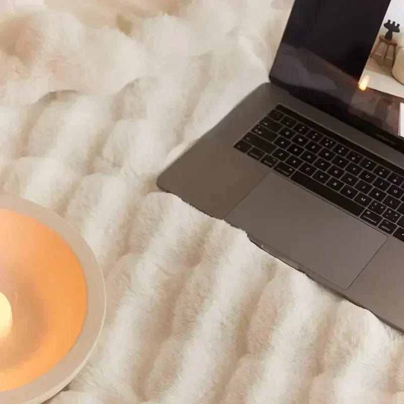 Pavoco Decken & Überwürfe Flauschige Kunstpelzdecke für Unisex tragbar weich vielseitig