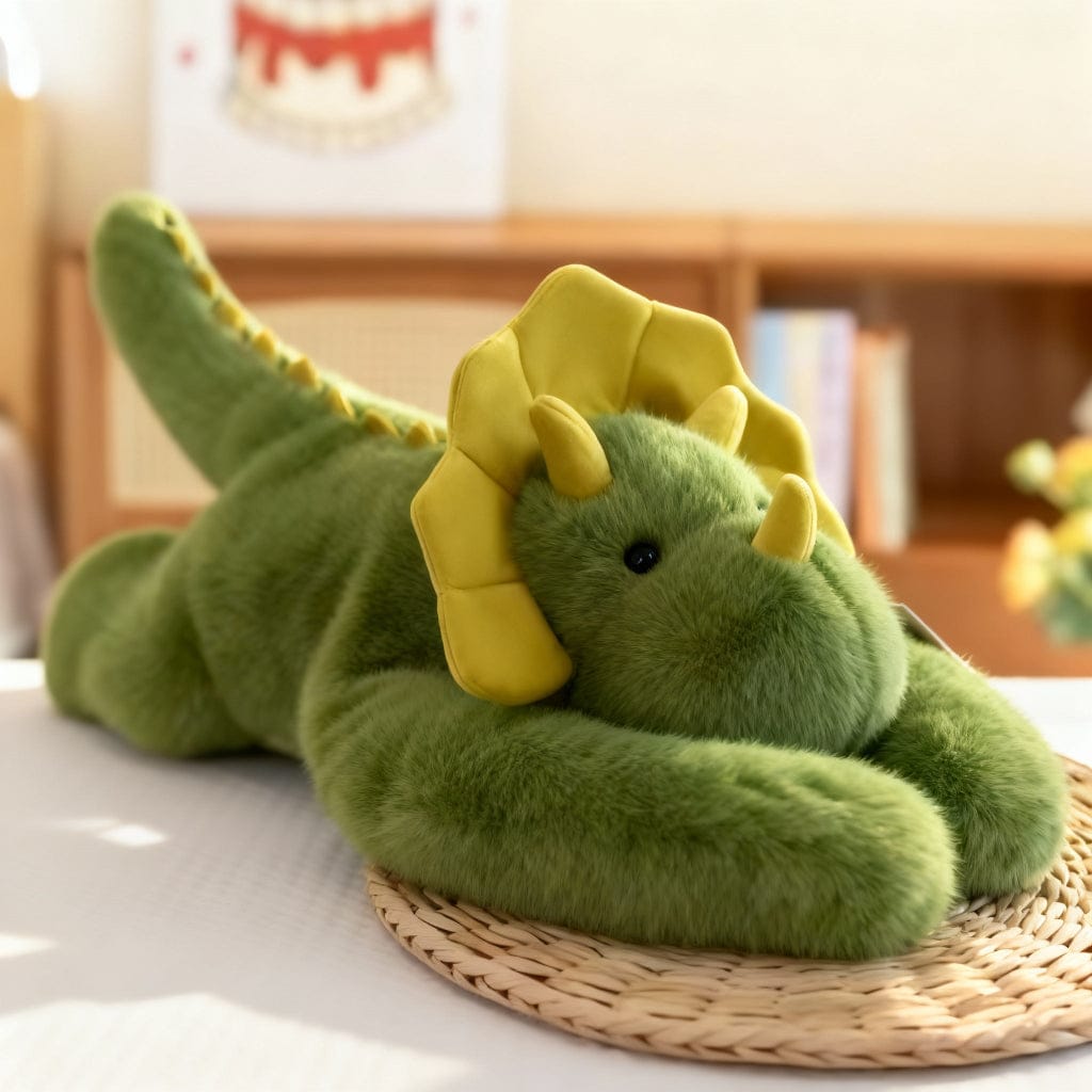 Pavoco Dekorative Kissen Drache Weiches Kuschelkissen für Kinder 40x40 Plüsch Tierfigur beruhigend Sofa