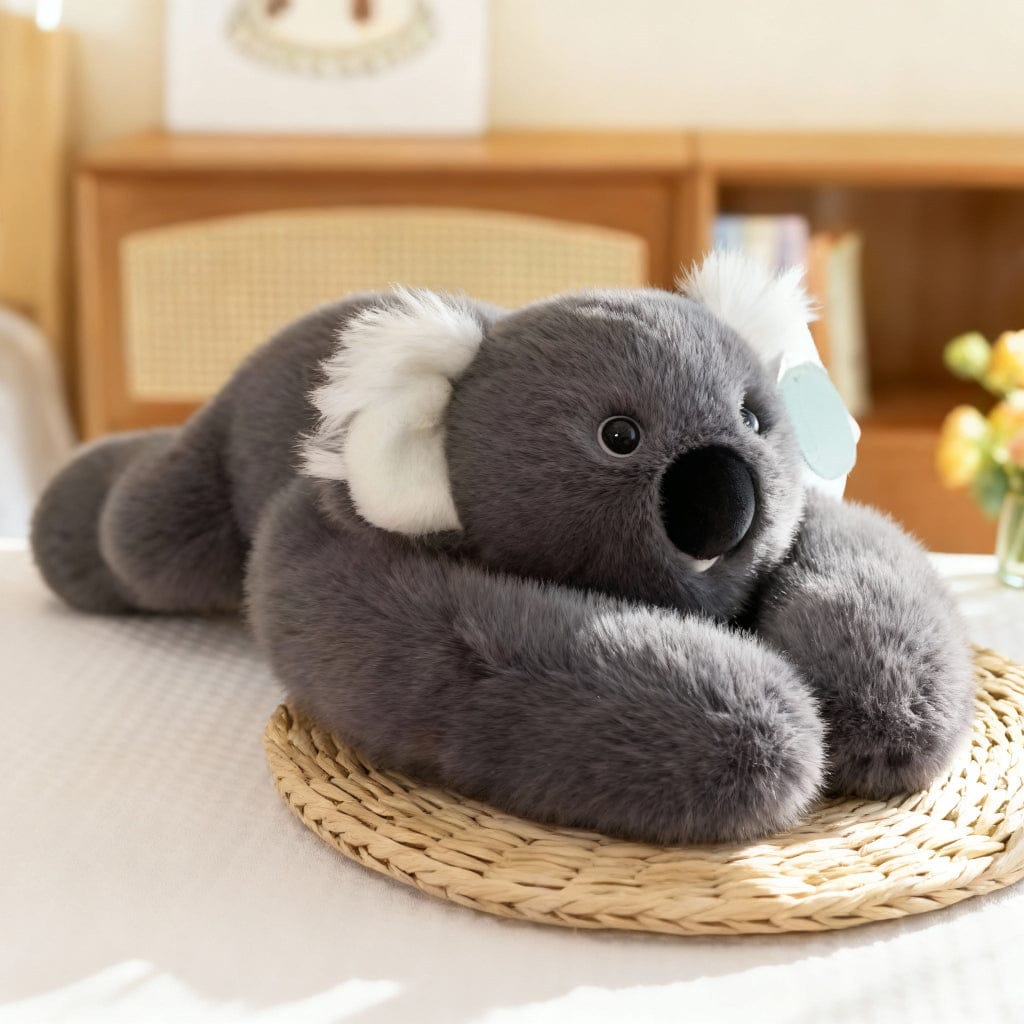 Pavoco Dekorative Kissen Koala Weiches Kuschelkissen für Kinder 40x40 Plüsch Tierfigur beruhigend Sofa
