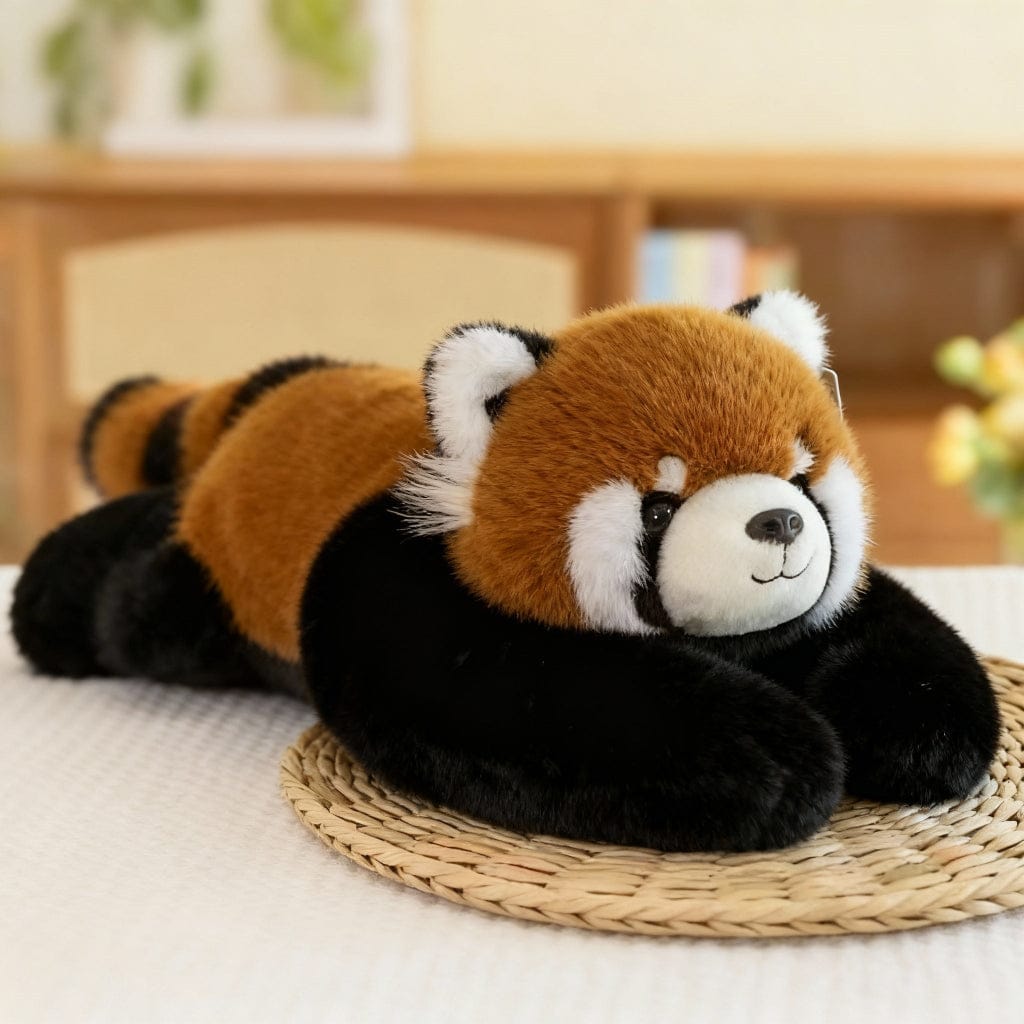 Pavoco Dekorative Kissen Roter Panda Weiches Kuschelkissen für Kinder 40x40 Plüsch Tierfigur beruhigend Sofa