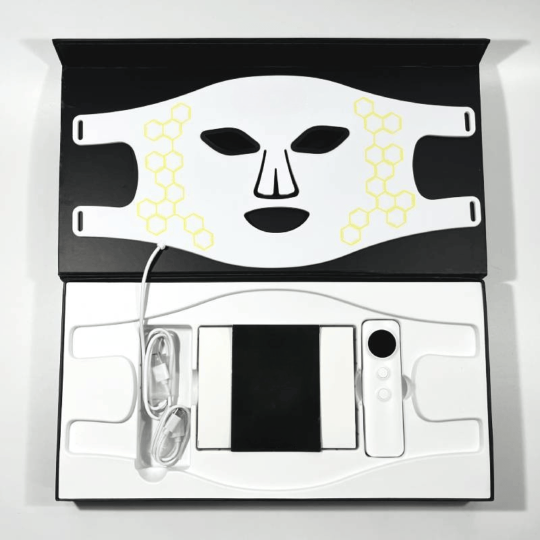 Pavoco Gesichtsmasken Default Effektive LED Gesichtsmaske für Damen alle Hauttypen schnell wirkend Falten reduzieren