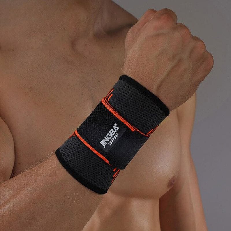 Pavoco Handgelenkstützen & -schienen S-M / Rot / Kurz Atmungsaktive Handgelenkbandage für Unisex flexibel stabilisierend Sport