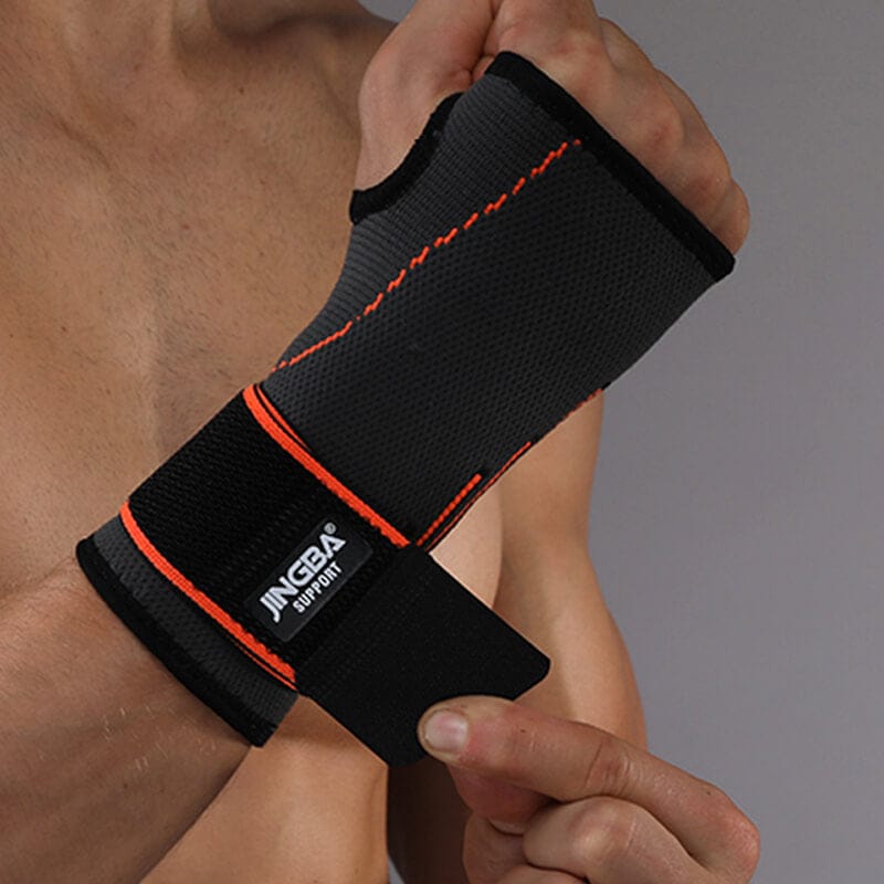 Pavoco Handgelenkstützen & -schienen S-M / Rot / Lang Atmungsaktive Handgelenkbandage für Unisex flexibel stabilisierend Sport