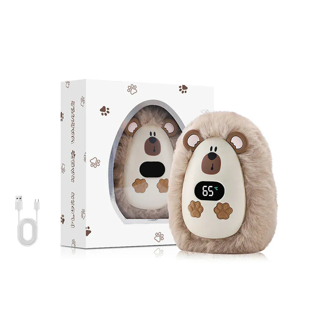 Pavoco Handwärmer Khaki Kompakter elektrischer Handwärmer für Unisex mit 3 Heizstufen und LCD-Display