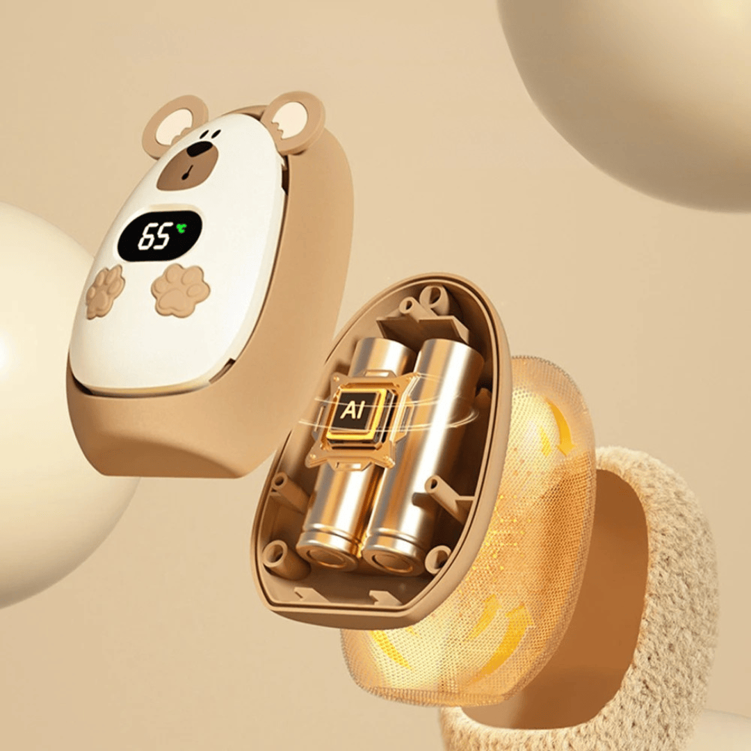 Pavoco Handwärmer Kompakter elektrischer Handwärmer für Unisex mit 3 Heizstufen und LCD-Display