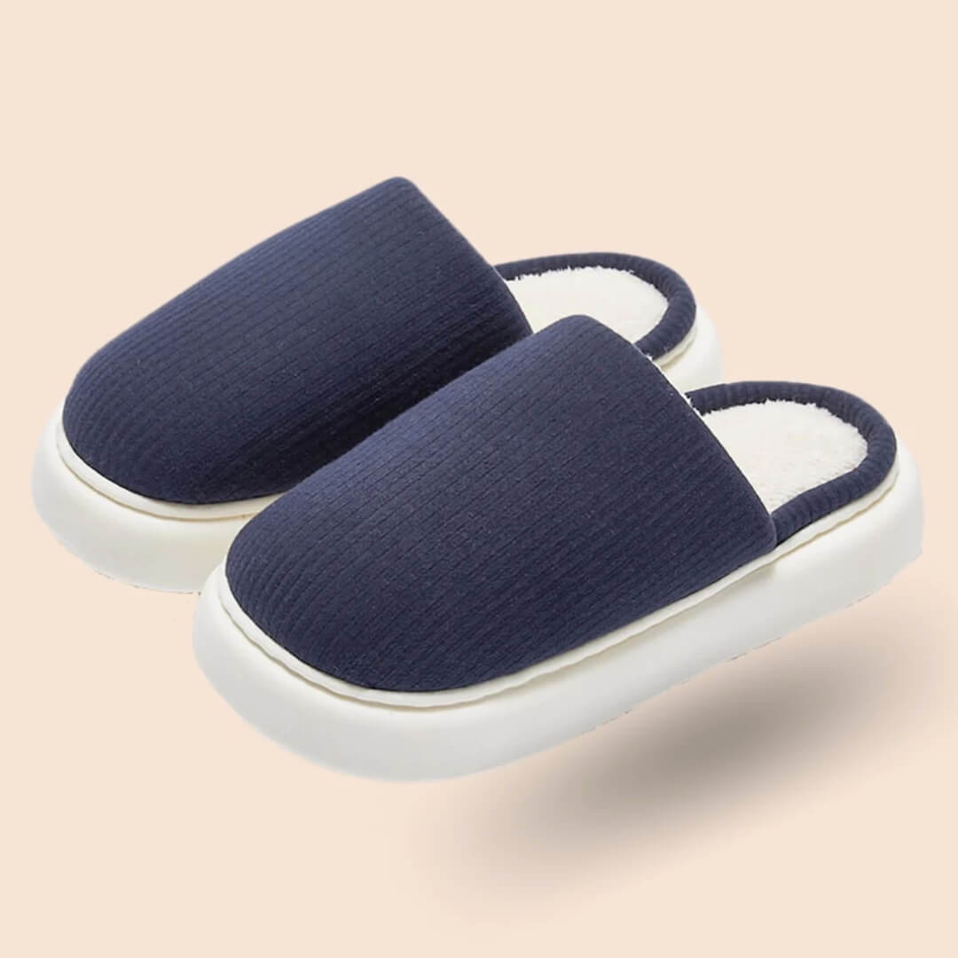 Pavoco Hausschuhe Dunkelblau / 36/37 Bequeme Hausschuhe für Unisex warm rutschfest therapeutisch ideal für Zuhause