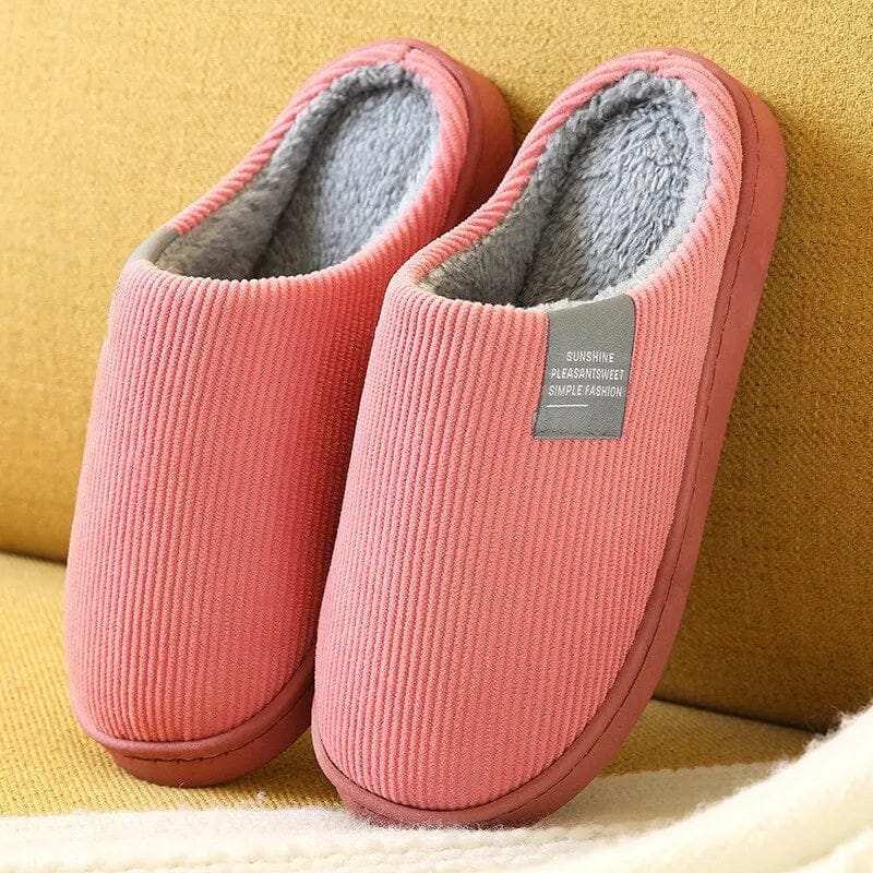 Pavoco Hausschuhe Dunkelrosa / 36-37 Kuschelige Hausschuhe für Unisex warm rutschfest Winter ideal für Zuhause