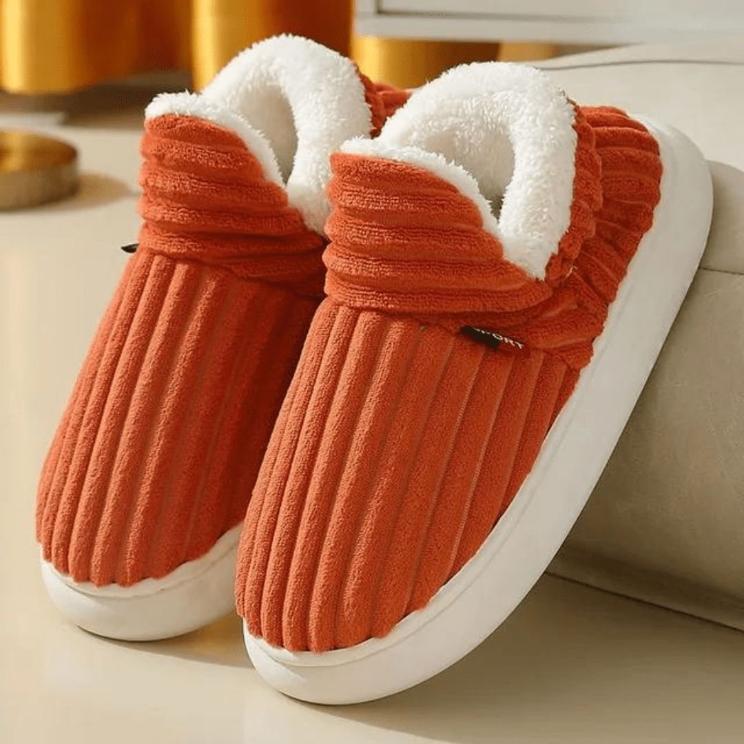 Pavoco Hausschuhe Orange / 36 Weiche Hausschuhe für Unisex warm gefüttert bequem Plüsch für Zuhause
