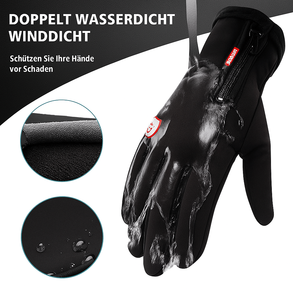 Pavoco Heizdecken Wasserdichte Beheizbare Handschuhe für Unisex Winter Touchscreen Rutschfest