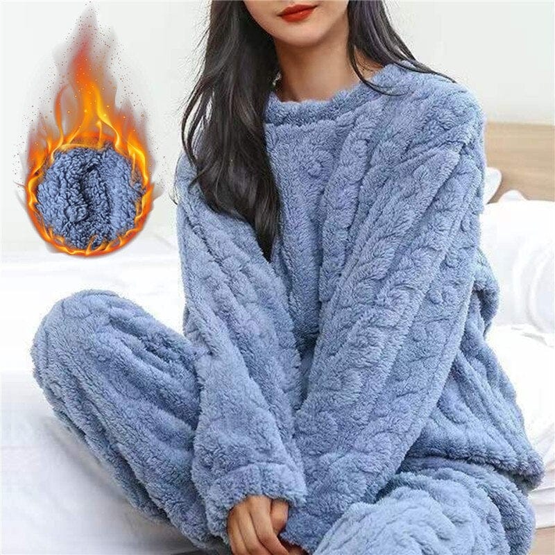 Pavoco Herren Schlafanzüge & Loungewear Kuscheliges Fleece Pyjama für Damen weich atmungsaktiv ideal für entspannte Nächte