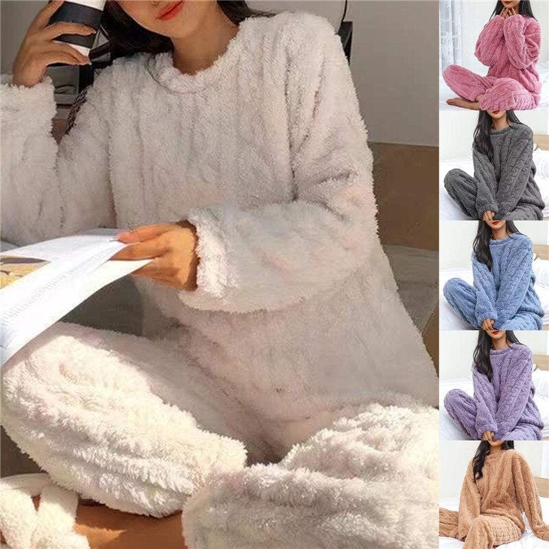 Pavoco Herren Schlafanzüge & Loungewear Kuscheliges Fleece Pyjama für Damen weich atmungsaktiv ideal für entspannte Nächte