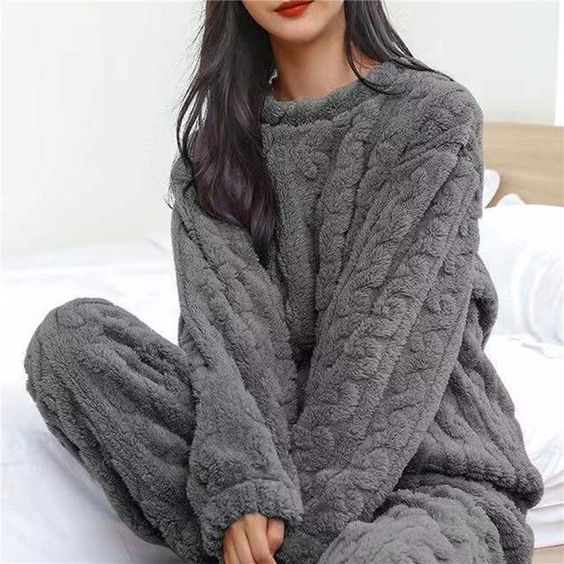 Pavoco Herren Schlafanzüge & Loungewear Schwarz Kuscheliges Fleece Pyjama für Damen weich atmungsaktiv ideal für entspannte Nächte