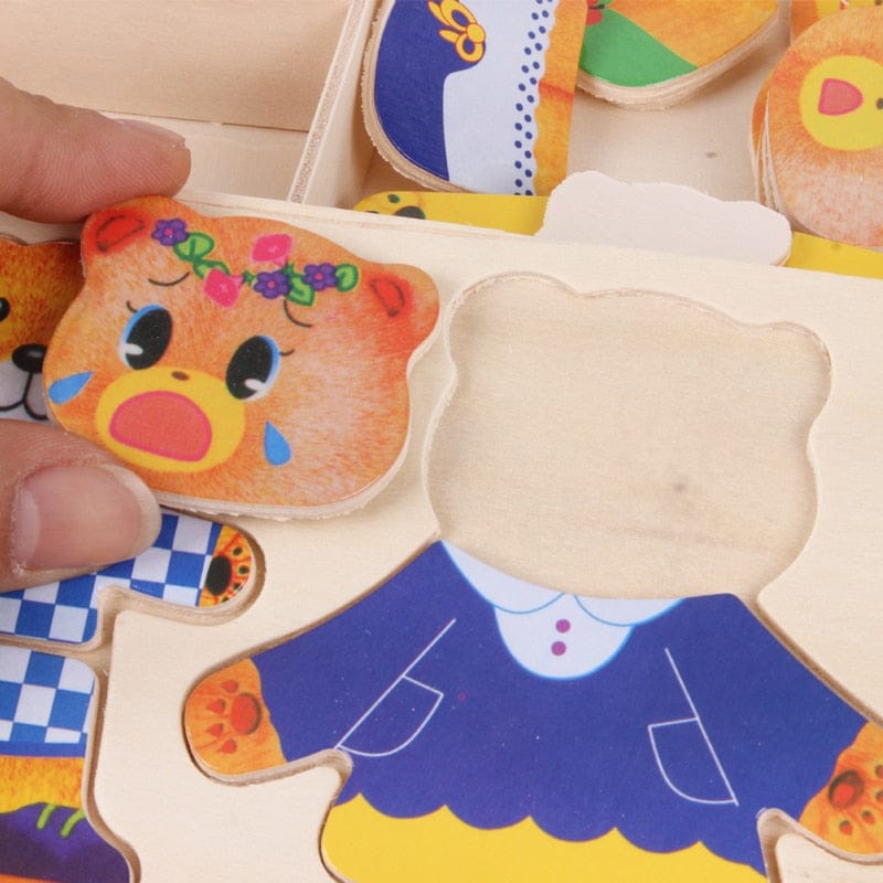 Pavoco Holzpuzzles Default Kreatives Holzpuzzle für Kinder ab 2 Jahren Buchenholz farbenfroh fördert Kreativität