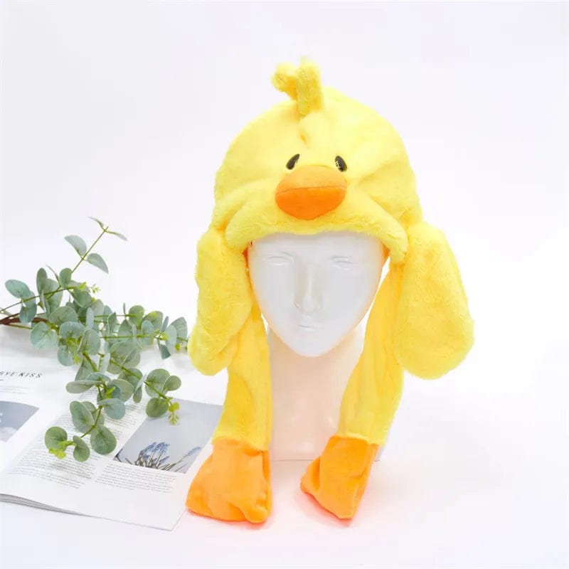 Pavoco Hüte & Mützen Ente Lustiger Winterhut für Unisex mit beweglichen Ohren und Plüschmaterial