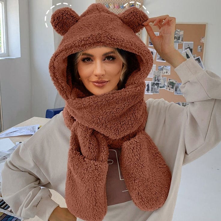 Pavoco Hüte & Mützen Kuschelige Mütze und Schal Set Damen warm weich Winteraccessoire Fleece