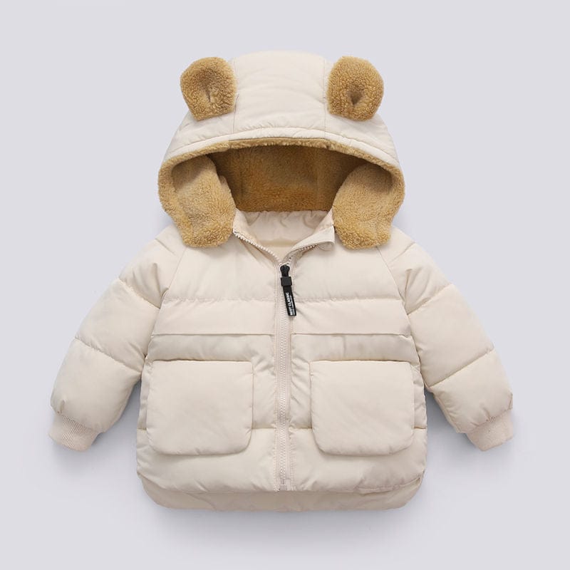 Pavoco Jacken Beige / 90 Verspielte Winterjacke für Kinder gefüttert mit Kapuze und Ohren warm atmungsaktiv