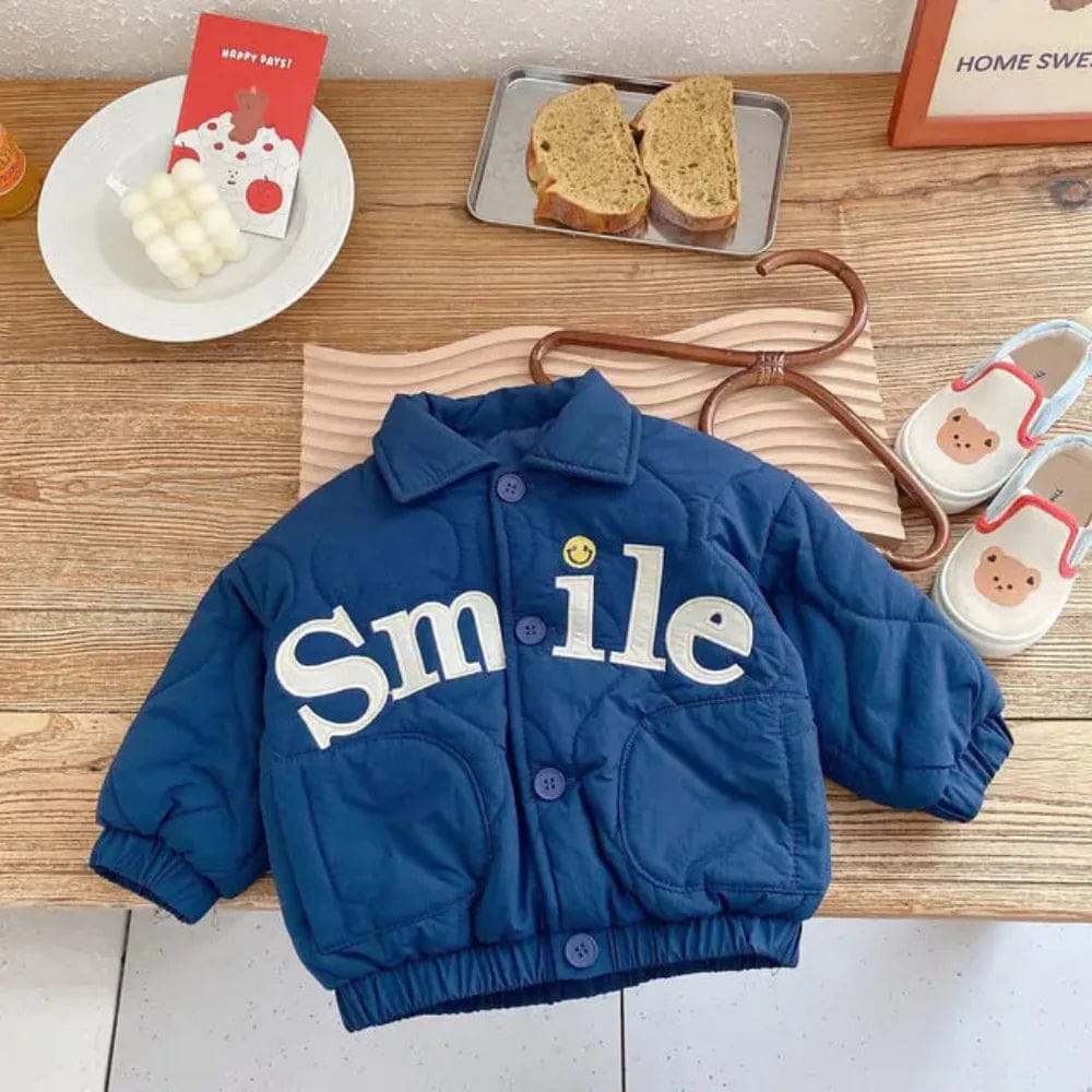 Pavoco Jacken Blau / 9 Monate (73cm) Kuscheliger Wintermantel für Kinder warm mit verspieltem Design Polyester Baumwollmix