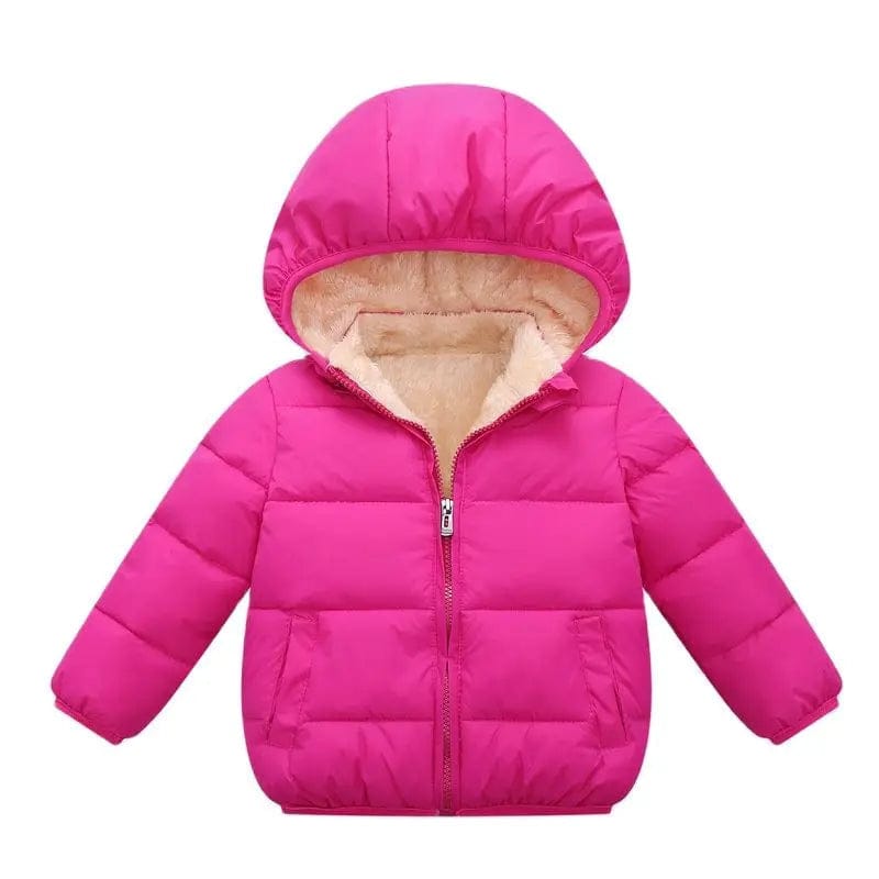 Pavoco Jacken Dunkelrosa / 90 Warme Winterjacke für Kinder gefüttert mit Fleece Kapuze winddicht Freizeit