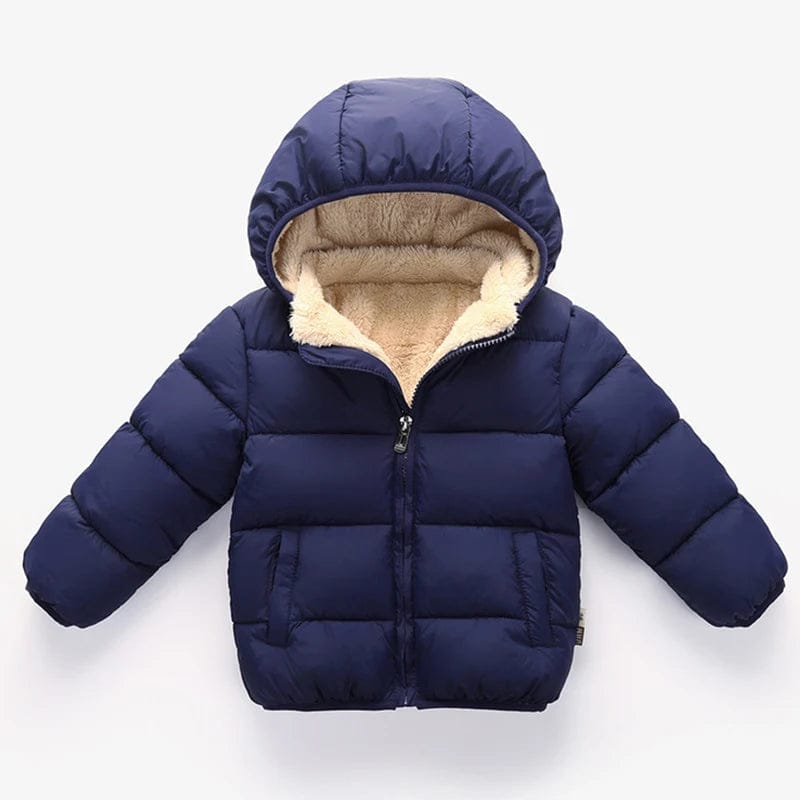 Pavoco Jacken Marineblau / 90 Warme Winterjacke für Kinder gefüttert mit Fleece Kapuze winddicht Freizeit