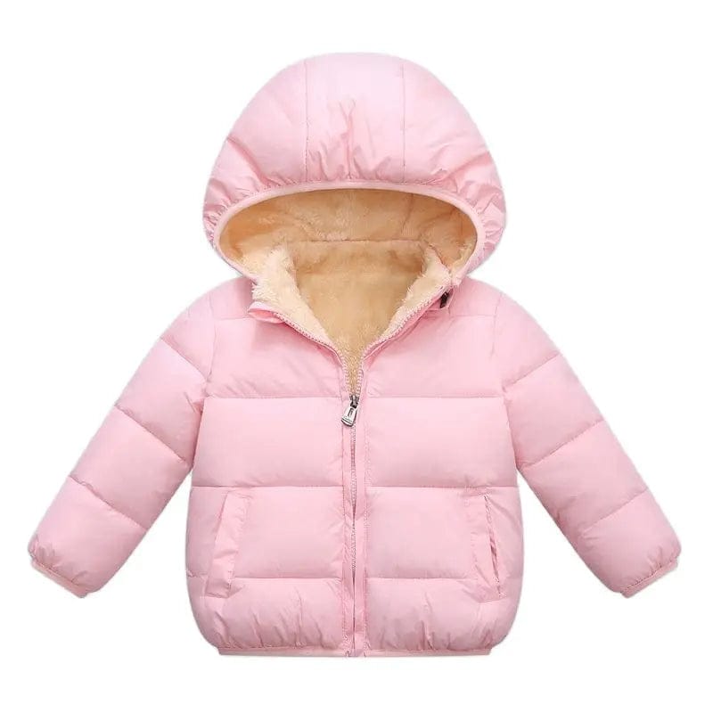 Pavoco Jacken Rosa / 90 Warme Winterjacke für Kinder gefüttert mit Fleece Kapuze winddicht Freizeit